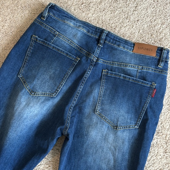 VIPONES Bell Bottom Jeans Stretchy High Waisted Flare Curvy Denim Pants - Picture 7 of 7